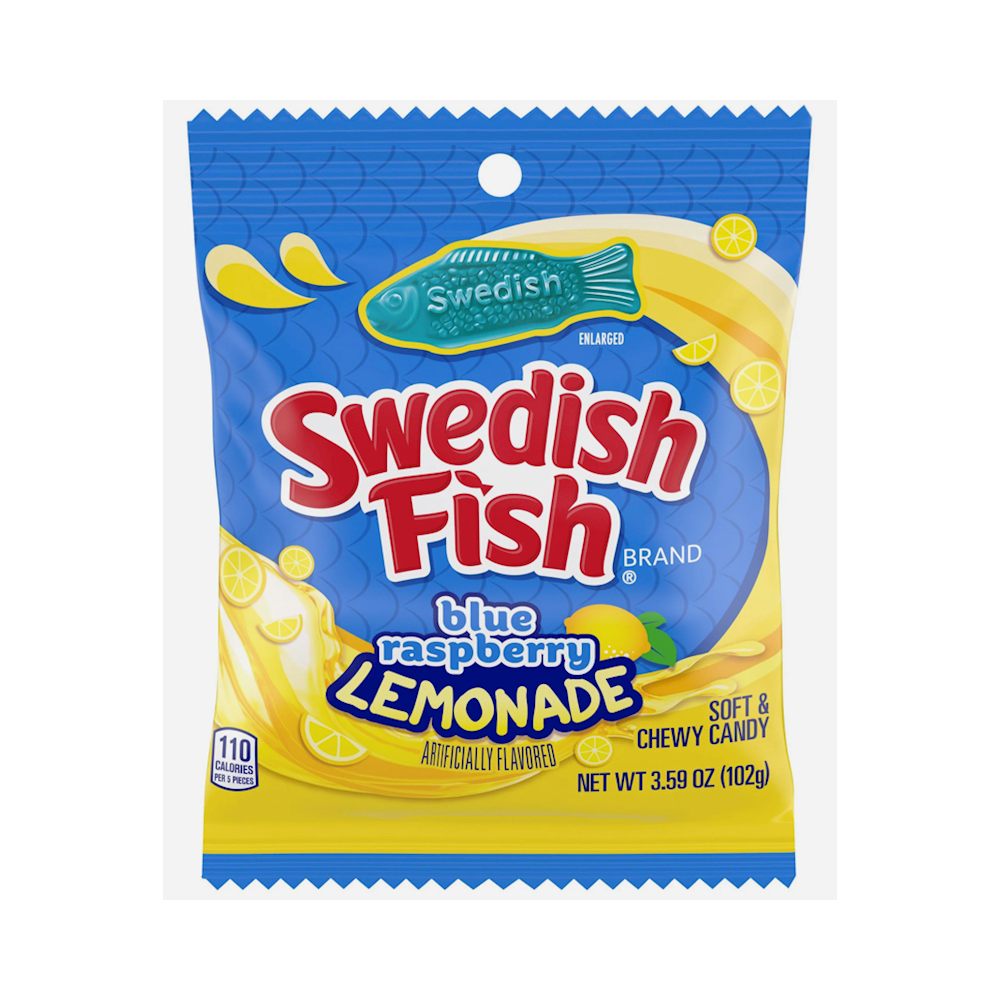 SWEDISH FISH BLUE LEMONADE 3OZ 12PK