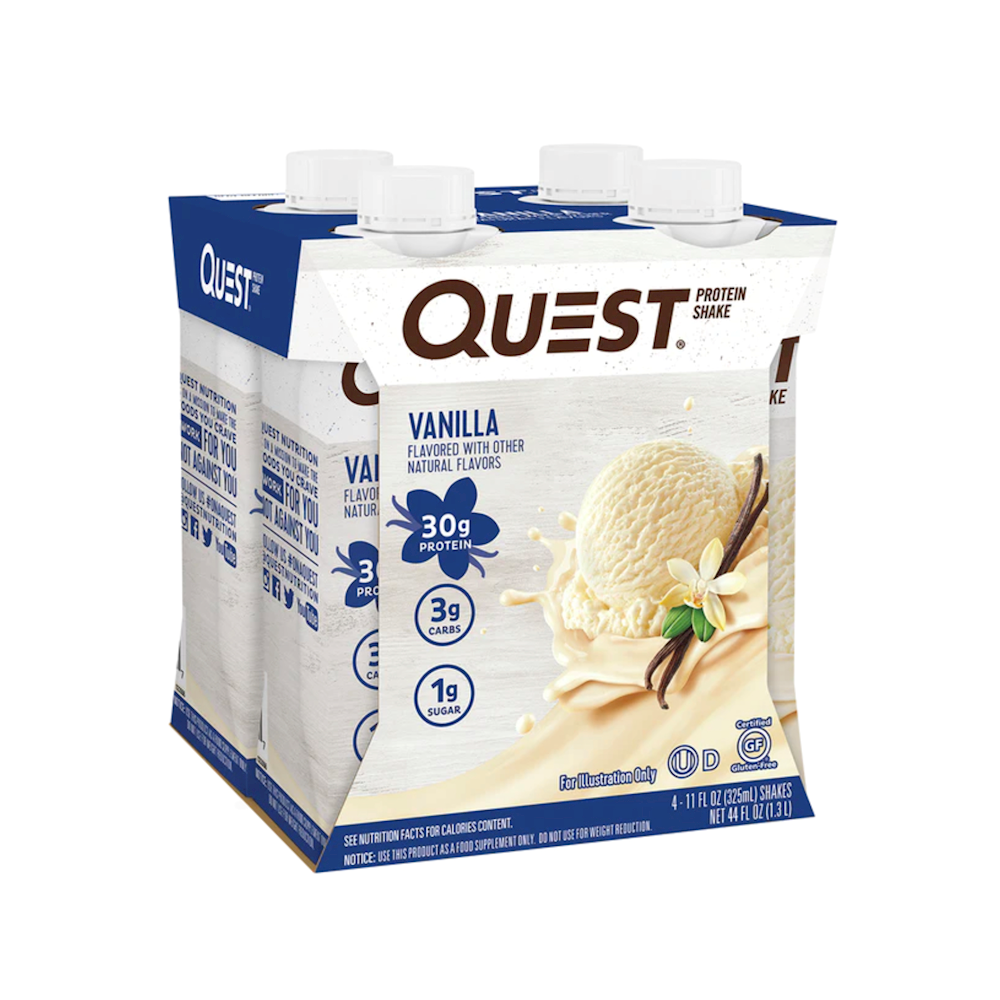 QUEST SHAKE VANILLA (3-4PK) 12PK