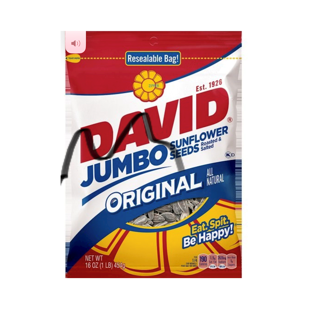 David Sunflower Seeds 12pk ORIGINAL
