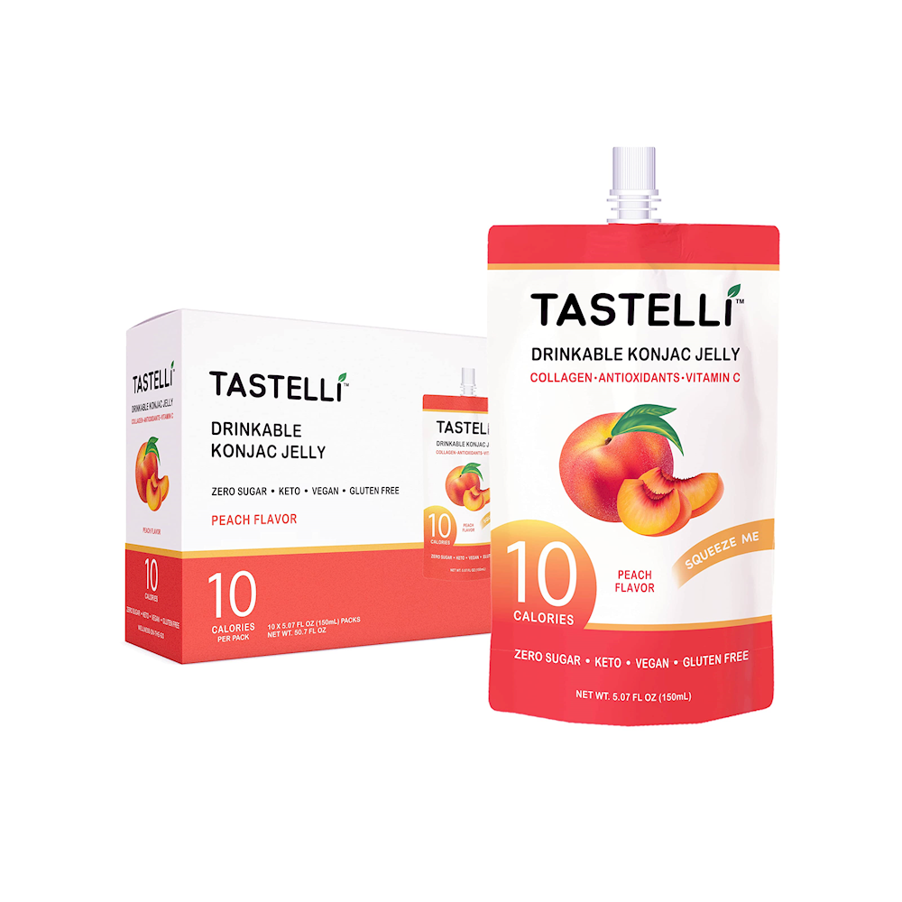 Tastelli Drinkable Konjac Jelly 5.07oz 10pk PEACH