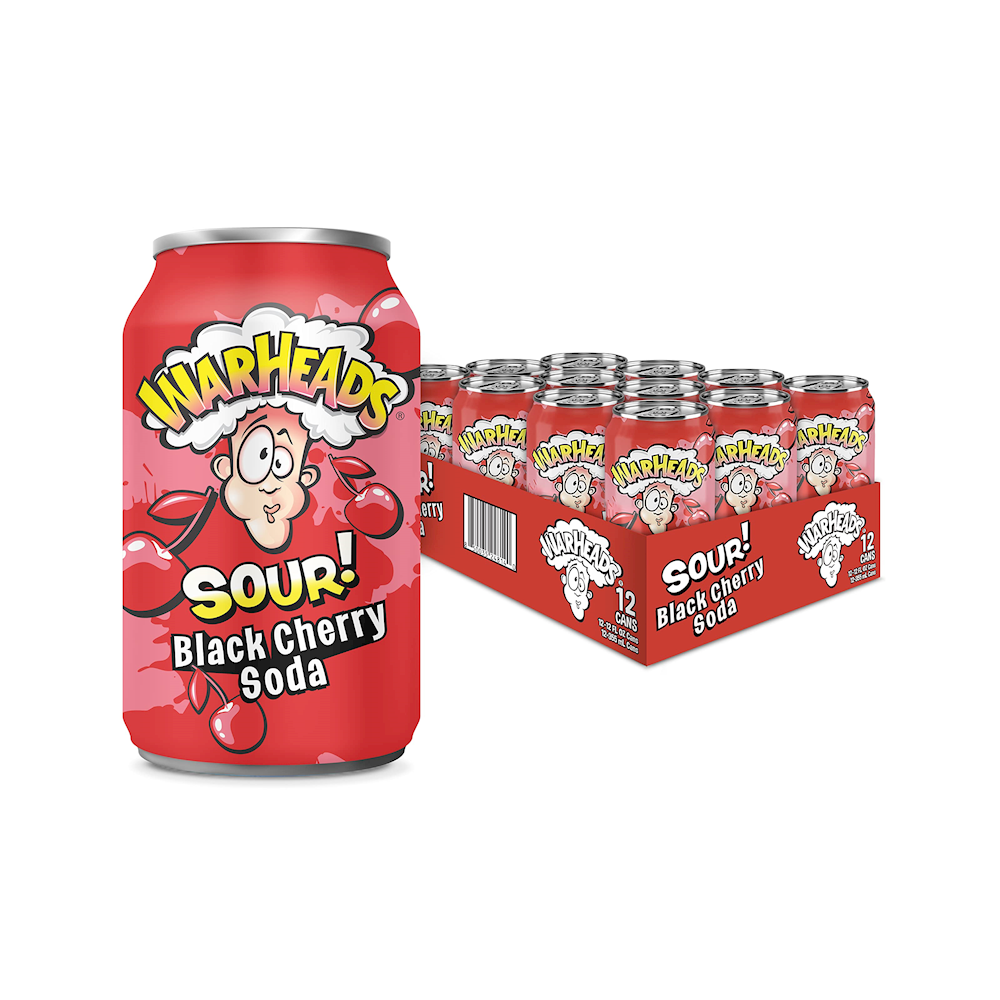 Warshead Can Soda BLACK CHERRY 12PK