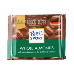 Ritter Sport Chocolate 11PK GANZE MANDEL(WHOLW ALMONDS MILK CHOCOLATE)
