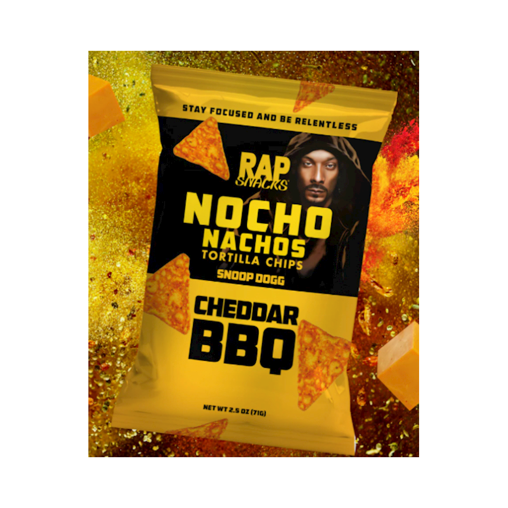 RAP SNACKS BBQ CHEDDAR TORTILLA CHIPS 24PK ( SNOOP DOGG)