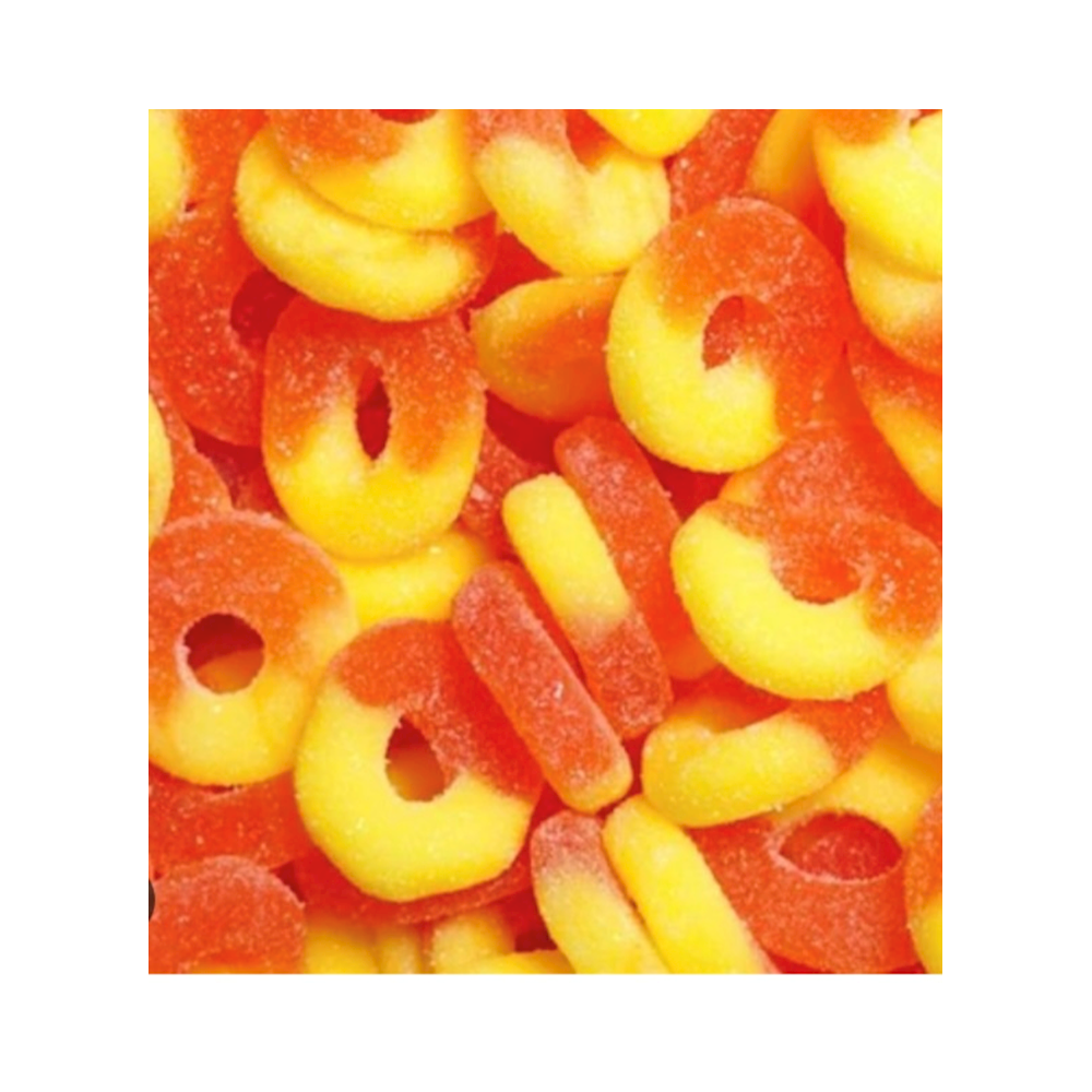Terrafina Gummy Peach Rings 8oz 12pk