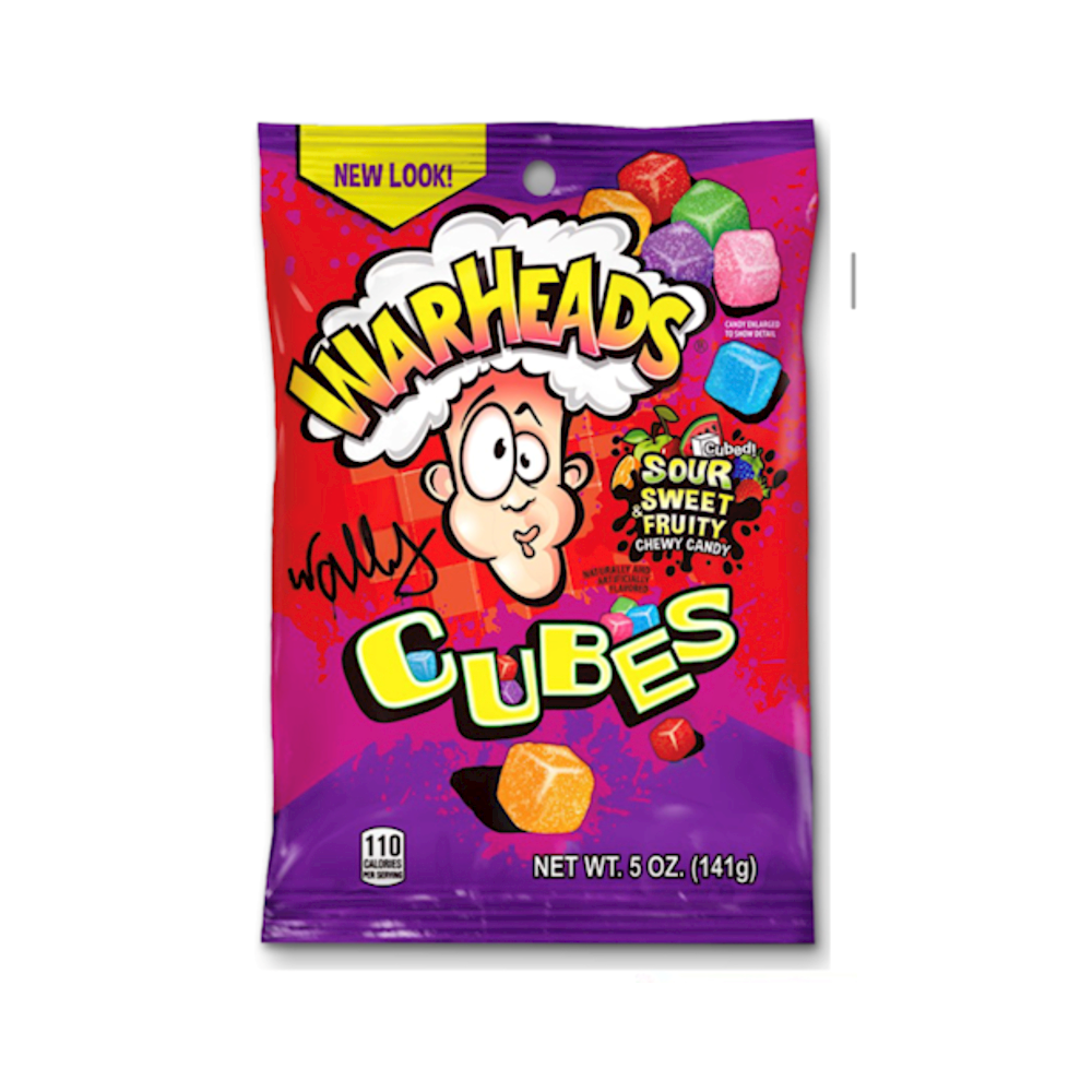 Warheads Peg Bag 12pk CUBES