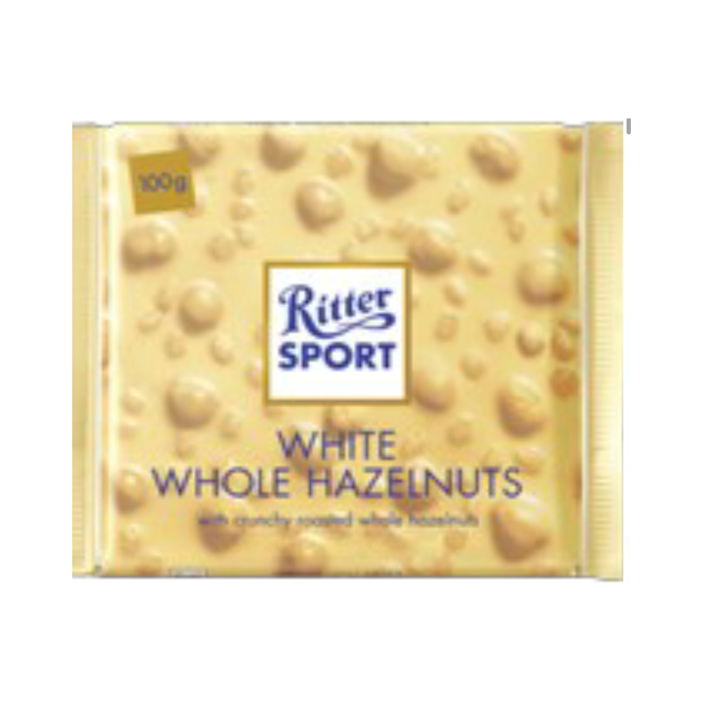 Ritter Sport Chocolate WHITE WHOLE HAZELNUT 10PK