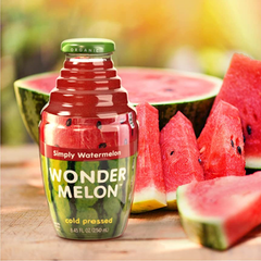 Wonder Melon Organic Watermelon Juice, 8.45oz (6 Pack) 100% Juice, Cold Pressed