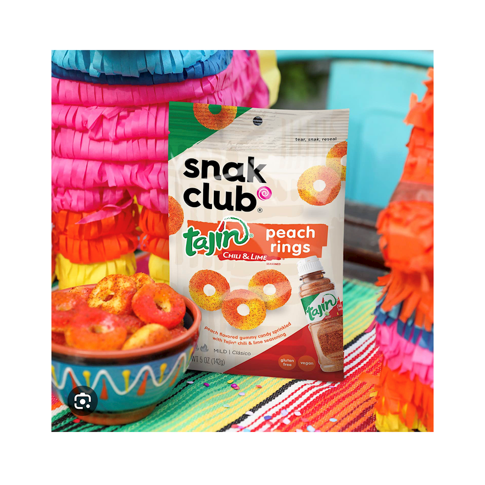 SNACK CLUB TAJIN PEACH RINGS 6PK