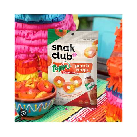 SNACK CLUB TAJIN PEACH RINGS 6PK