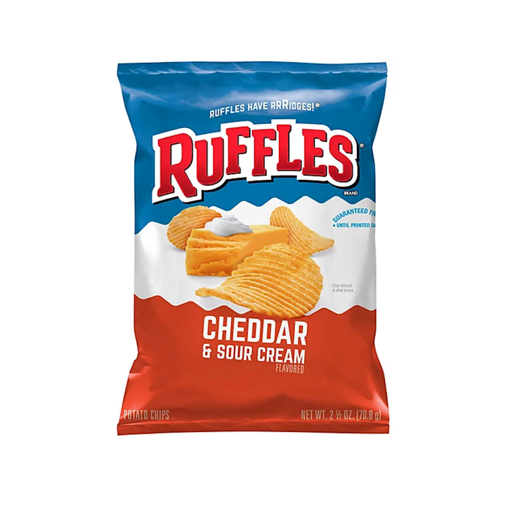 FRITO LAY RUFFLES CHEDDAR SOUR CREAM 24PK