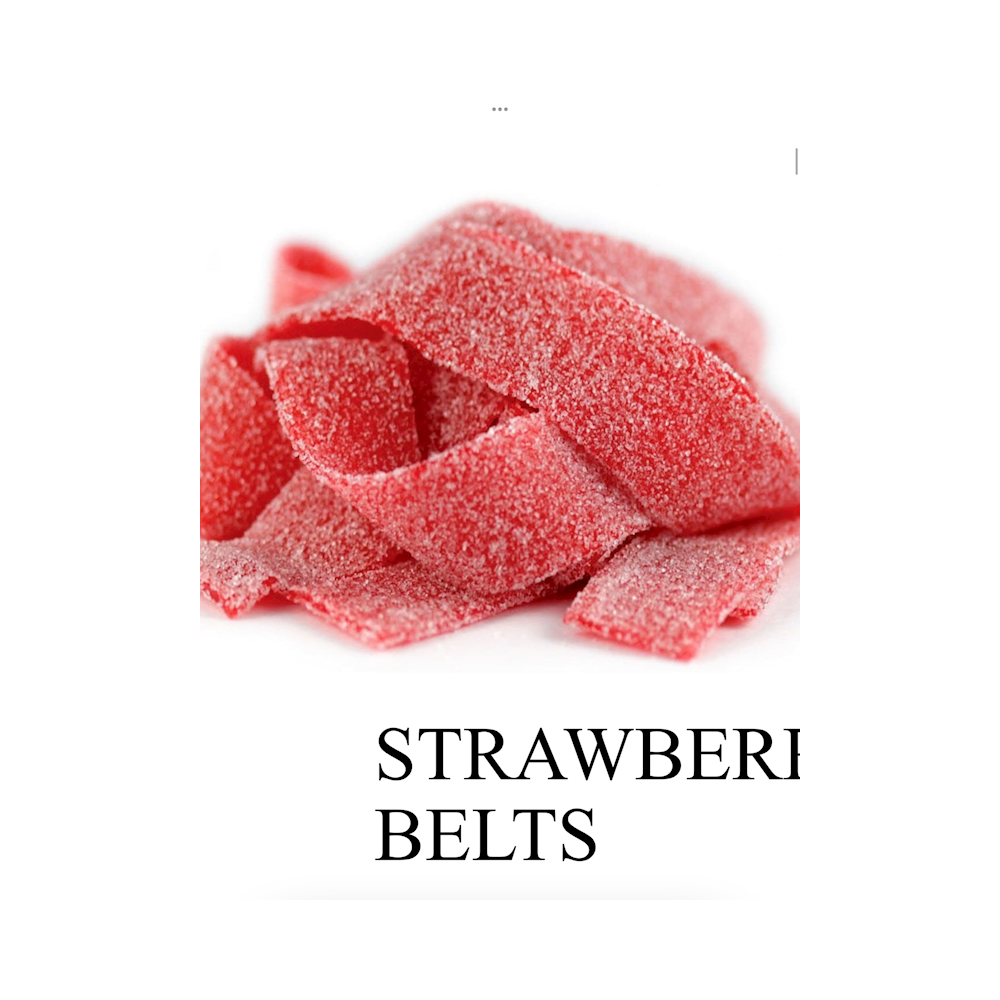 TerraFinna Sour Strawberry Belts 10oz 8pk