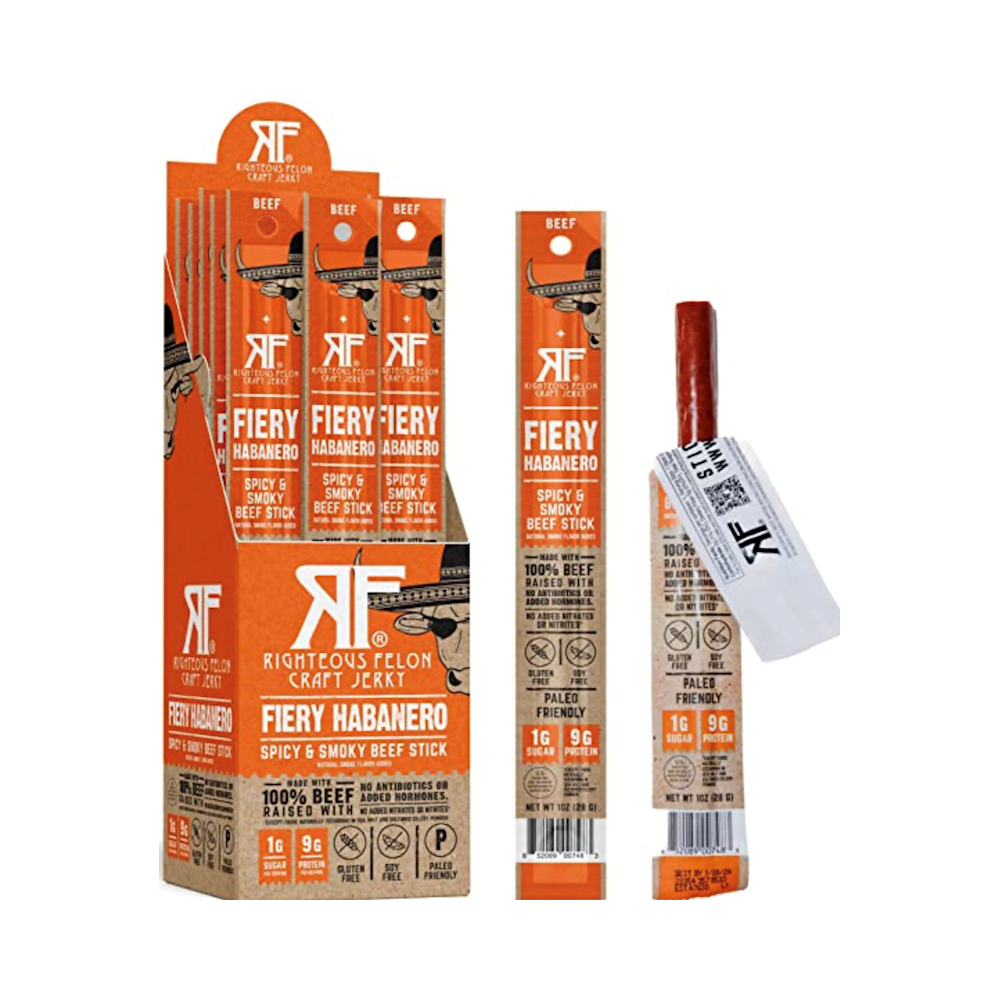 RJ BEEF STICK 24PK FIERY HABANERO