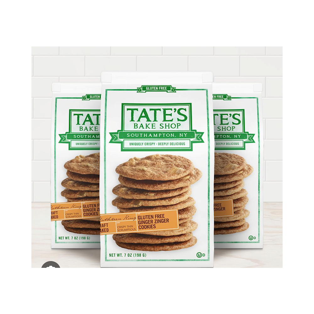 TATES COOKIES 12PK 7OZ GF ZINGER
