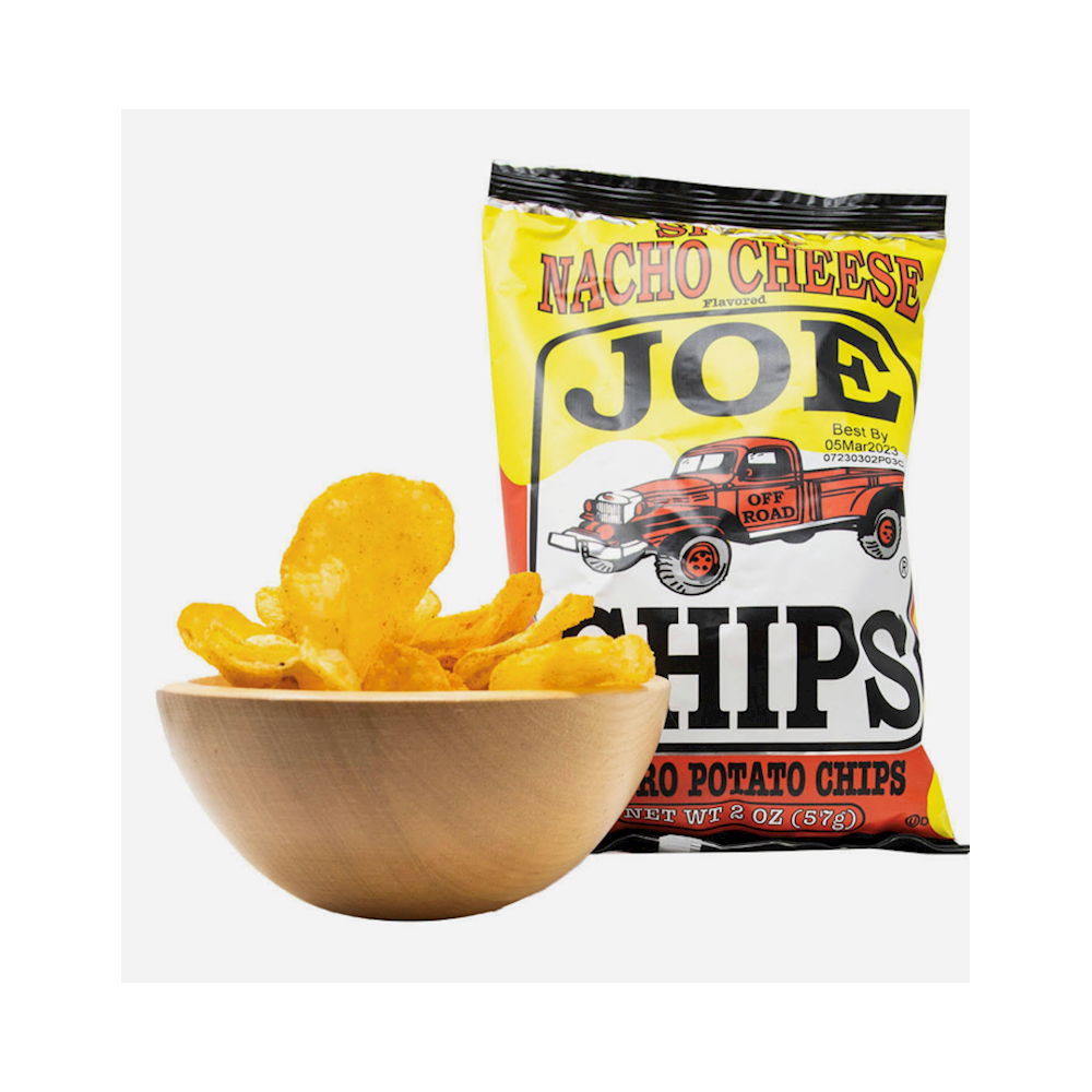 JOES CHIPS 2OZ 28CT SPICY NACHO CHEESE
