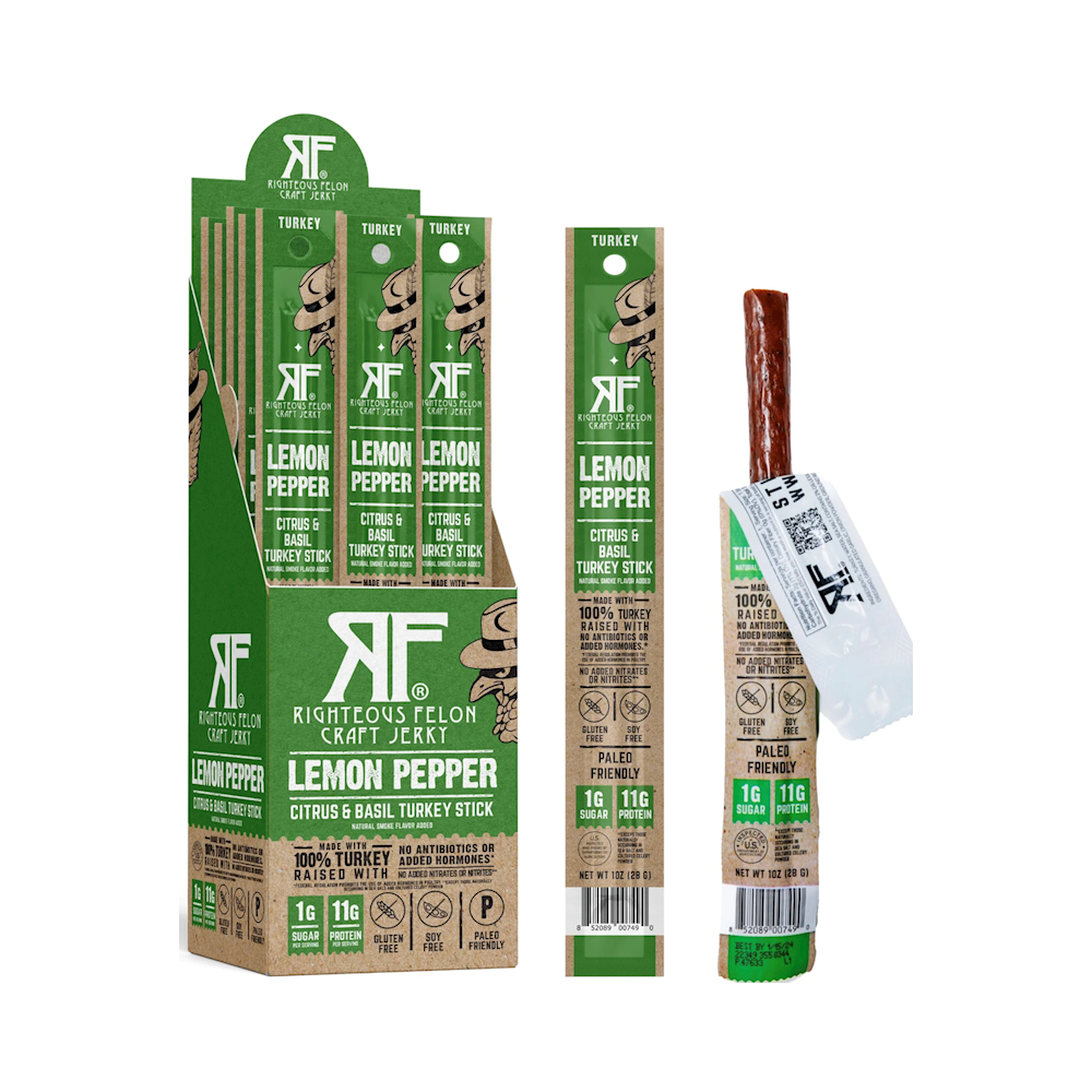 RJ BEEF STICK 24PK LEMON PEPPER