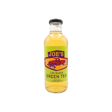 Joe's Tea Standard Green Tea, 7 Grams of Sugar, 20 fl. oz. Glass Bottle (12 Bottles)