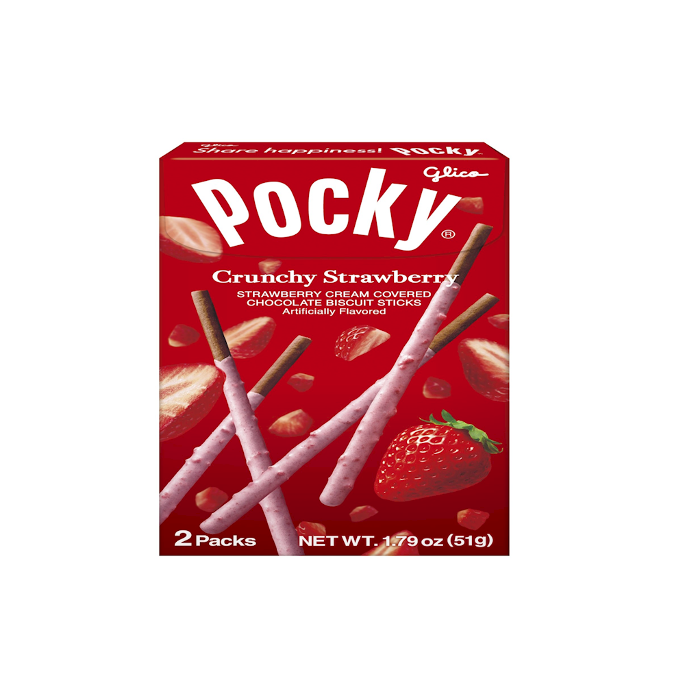 POCKY STICK CRUNCHY STRAWBERRY10PK