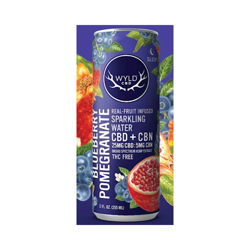 Wyld CBD Sparkling Water 25mg 12pk BLUEBERRY