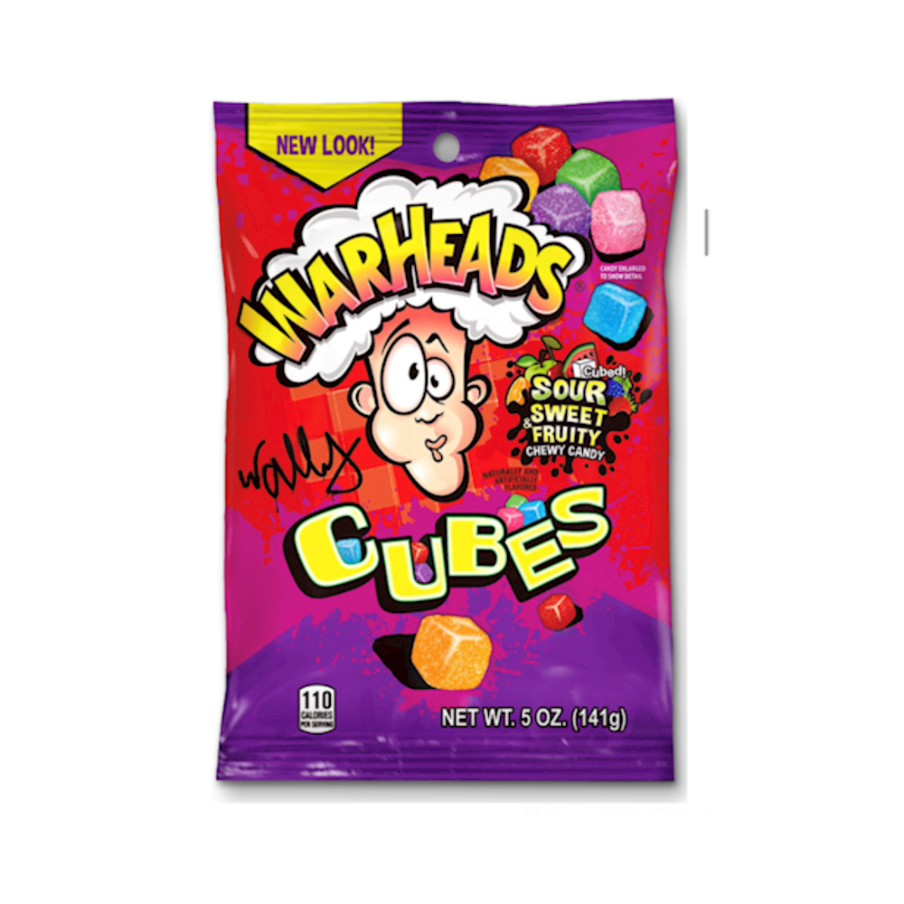 Warheads Peg Bag 12pk CUBES