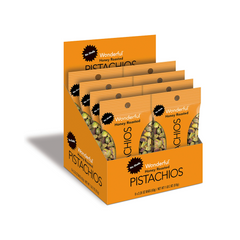 Wonderful Pistachio No Shells 3.25oz 8pk HONEY ROASTED