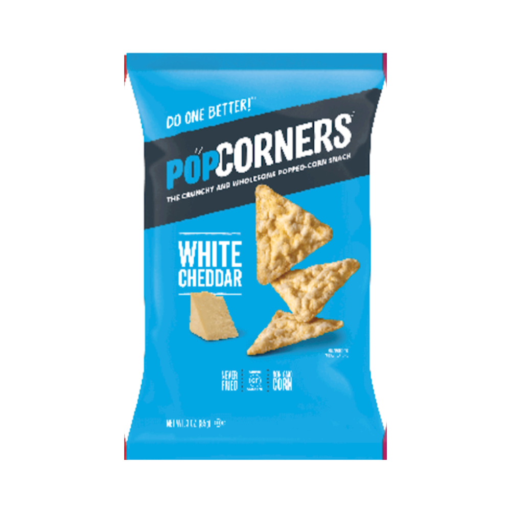 Popcorn Chips Large 12pk 5oz WHITE CHEDDAR