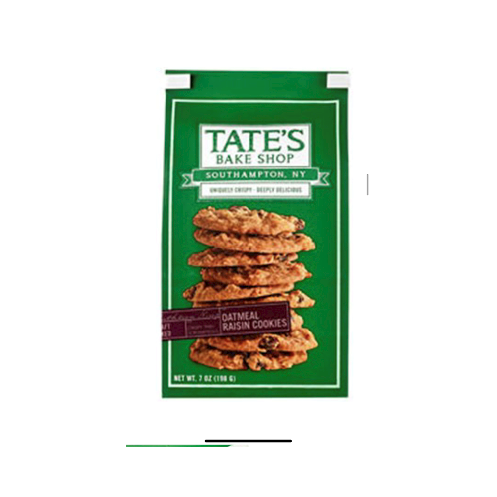 TATES COOKIES 12PK 7OZ OATMEAL RAISIN