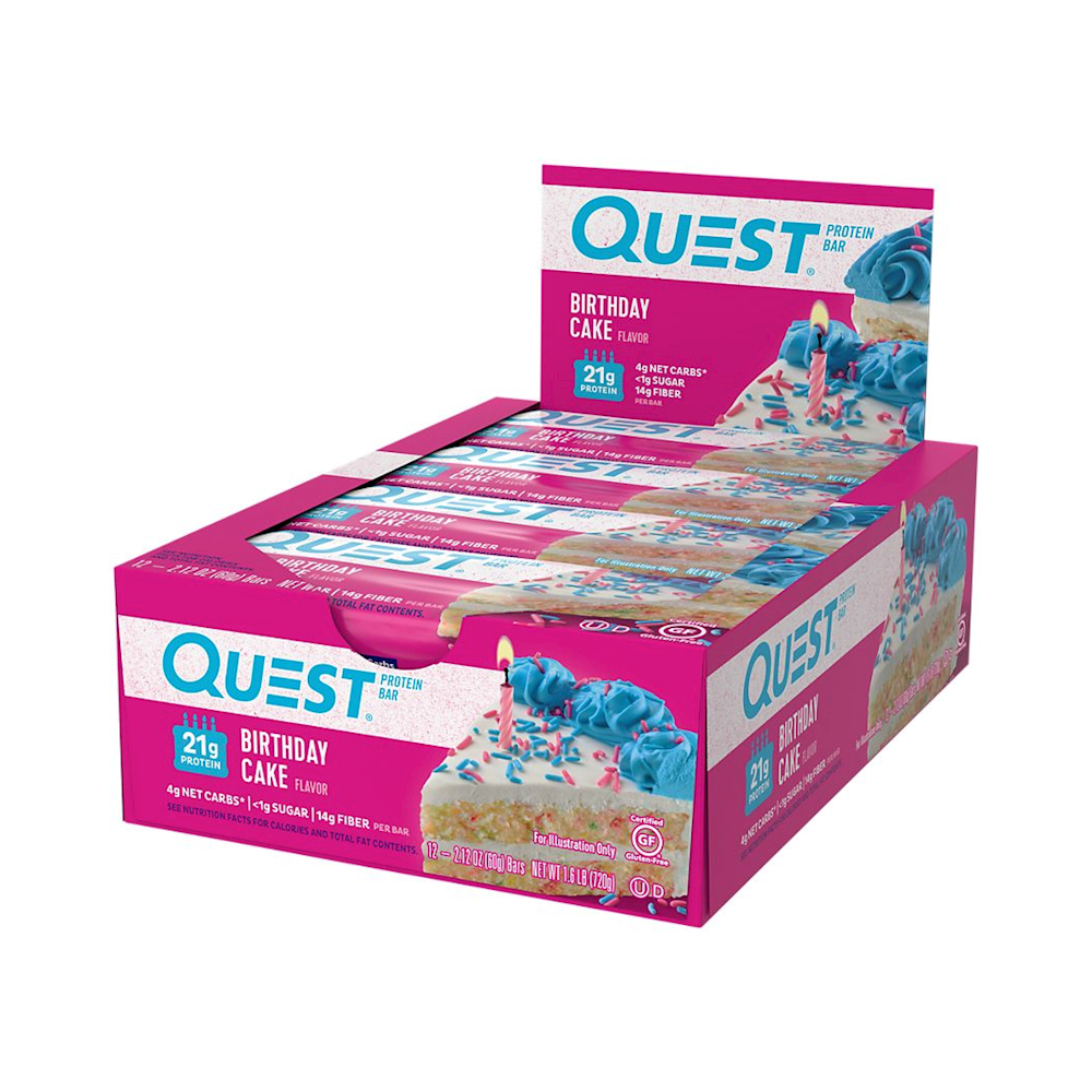 QUEST BAR BIRTHDAY CAKE 12PK