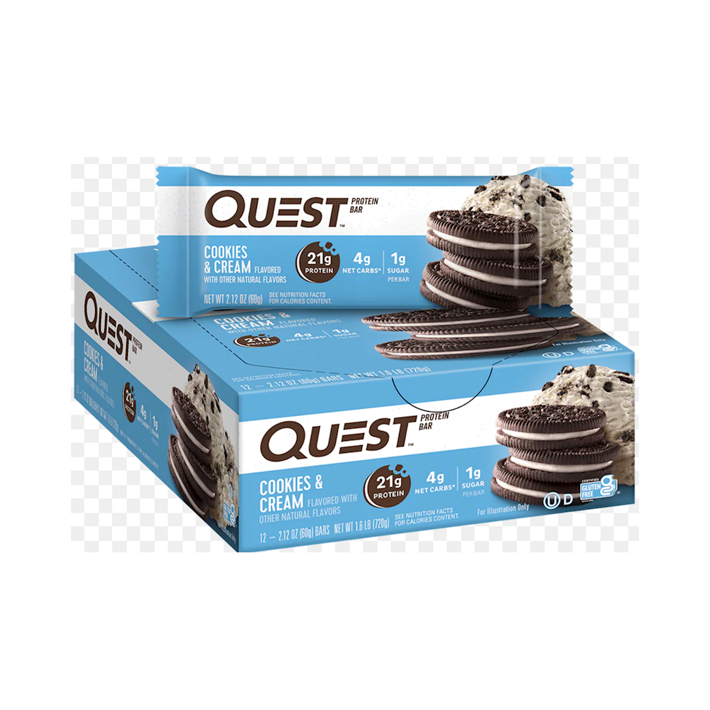 QUEST BAR COOKIES CREAM 12PK