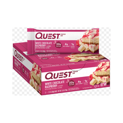 QUEST BAR WHITE CHOC RASBERRY 12PK