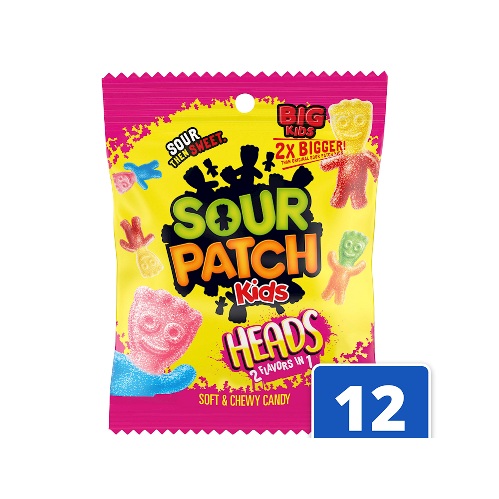 Sour Patch 8oz 12pk BIG HEADS