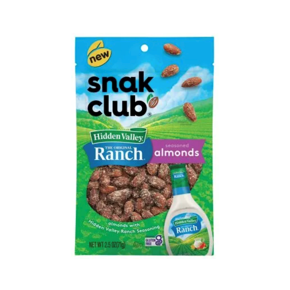 SNACK CLUB RANCH ALMONDS 6PK