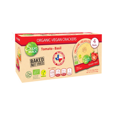 Sun Snack Organic-Vegan Crackers 12pk TOMATO-BASIL