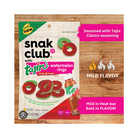 SNACK CLUB TAJIN WATERMELON RINGS 12PK