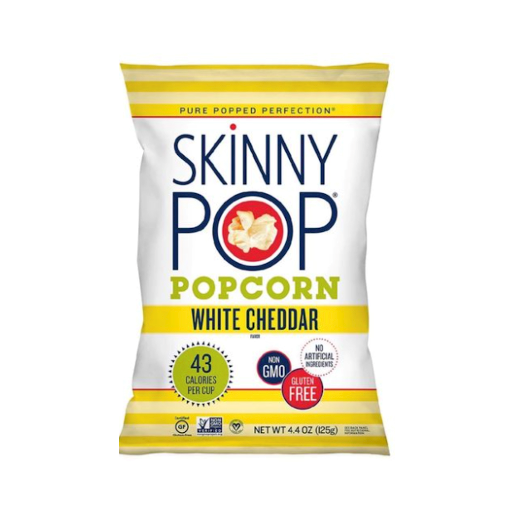 Skinny Popcorn 4.4oz 12pk WHITE CHEDDAR