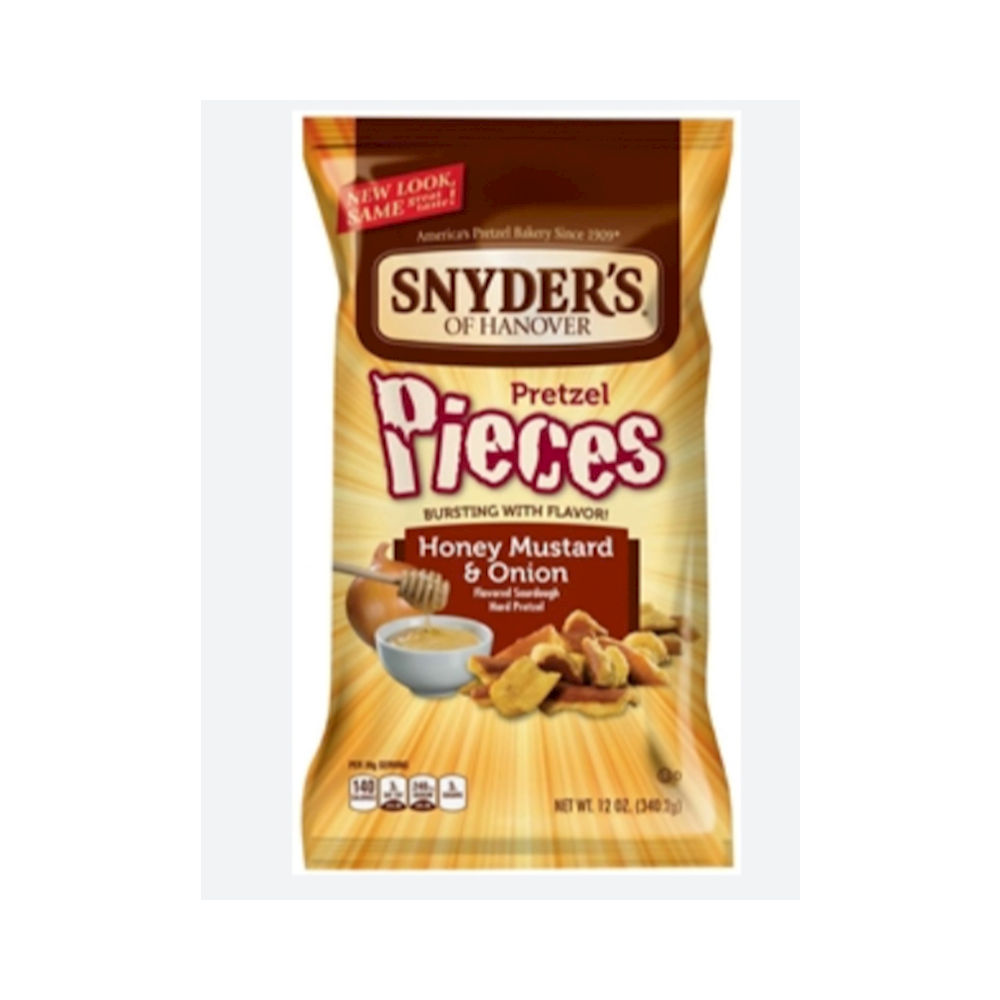 Snyders Pretels Pieces 5oz 8pk HONEY MUSTARD & ONION