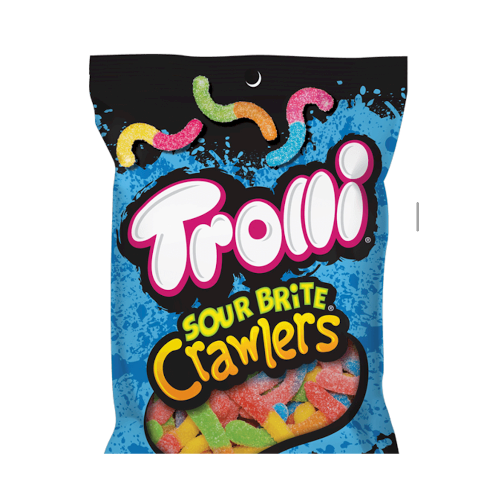 Trolli Peg Bag 12pk SOUR BRITE CRAWLERS