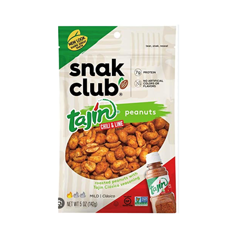 SNACK CLUB TAJIN SEASONED PEANUTS 12PK