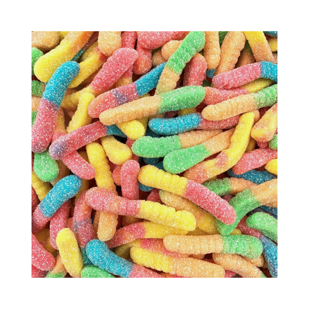 TerraFinna sour Neon Gummy Worms 11oz