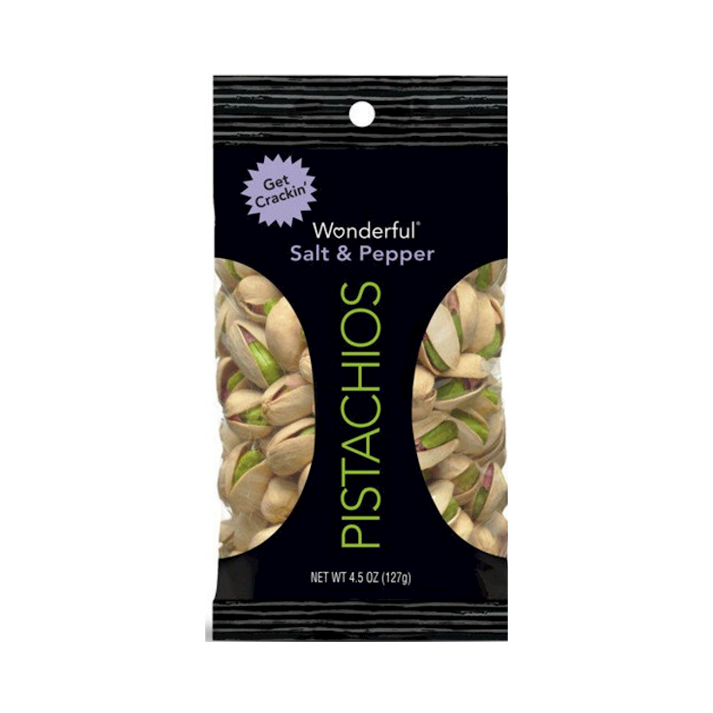 Wonderful Pistachio Large 4.5oz 8pk SALT AND PEPPER