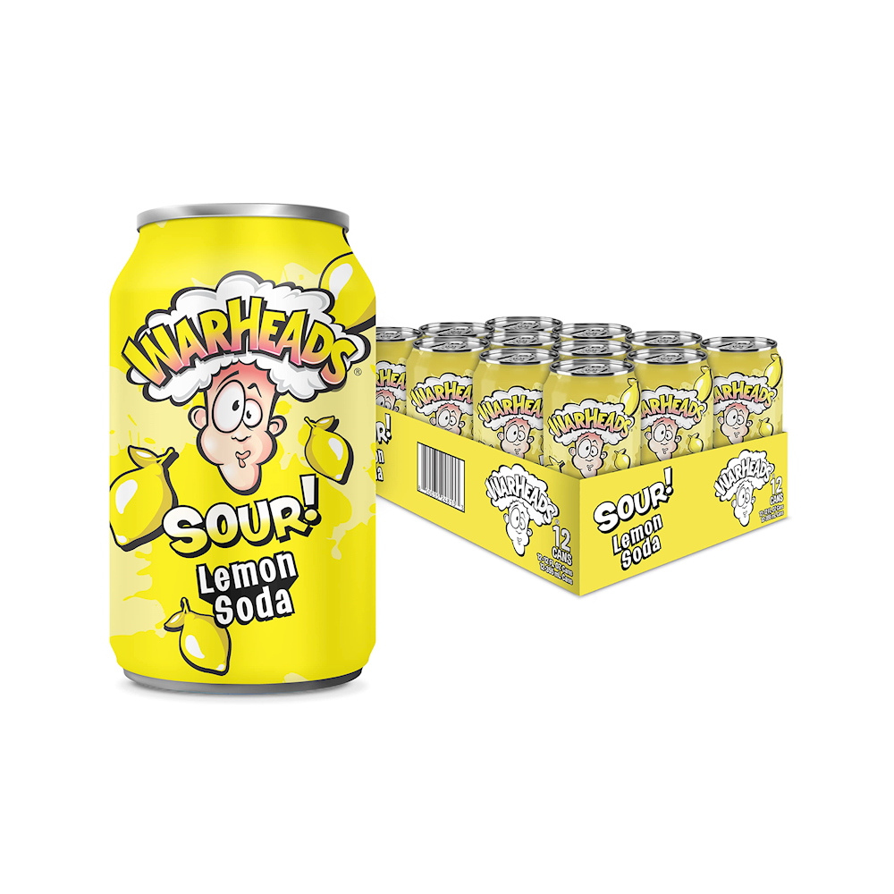 Warshead Can Soda LEMON 12PK